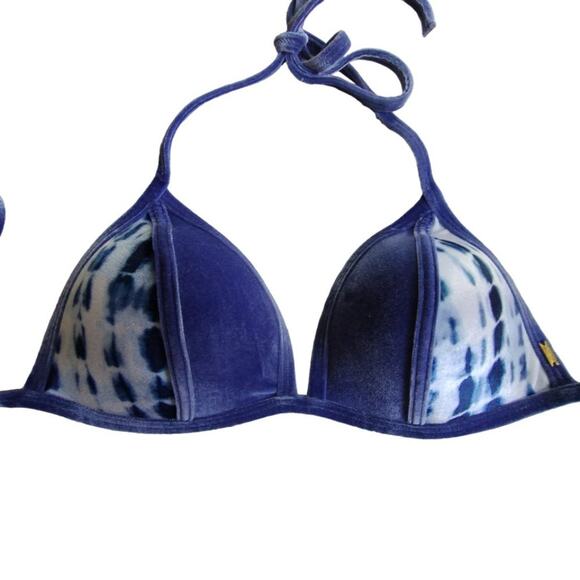 PINK Victoria Secret Velvet Swim Top (2 bras), Color block + Tie Dye Size L - Picture 4 of 11